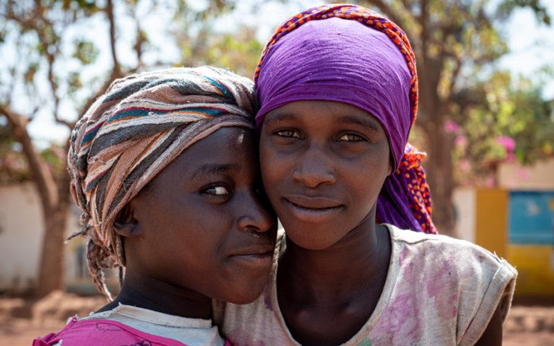 Portrait of two Gambian girls